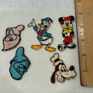 Vintage Set of 5 Disney character magnets